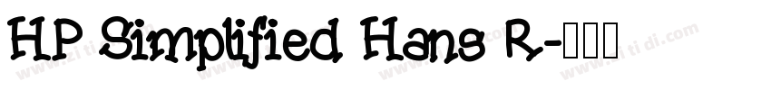 HP Simplified Hans R字体转换